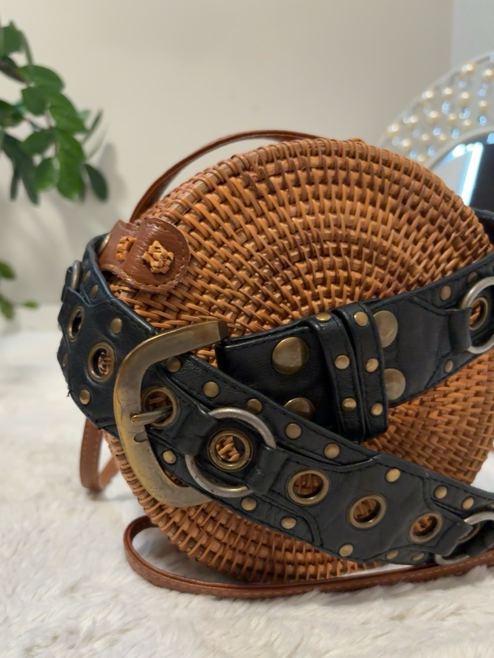Wild Card Heavy Leather Festival Belt in Black • One Size